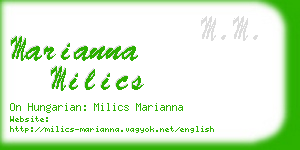 marianna milics business card